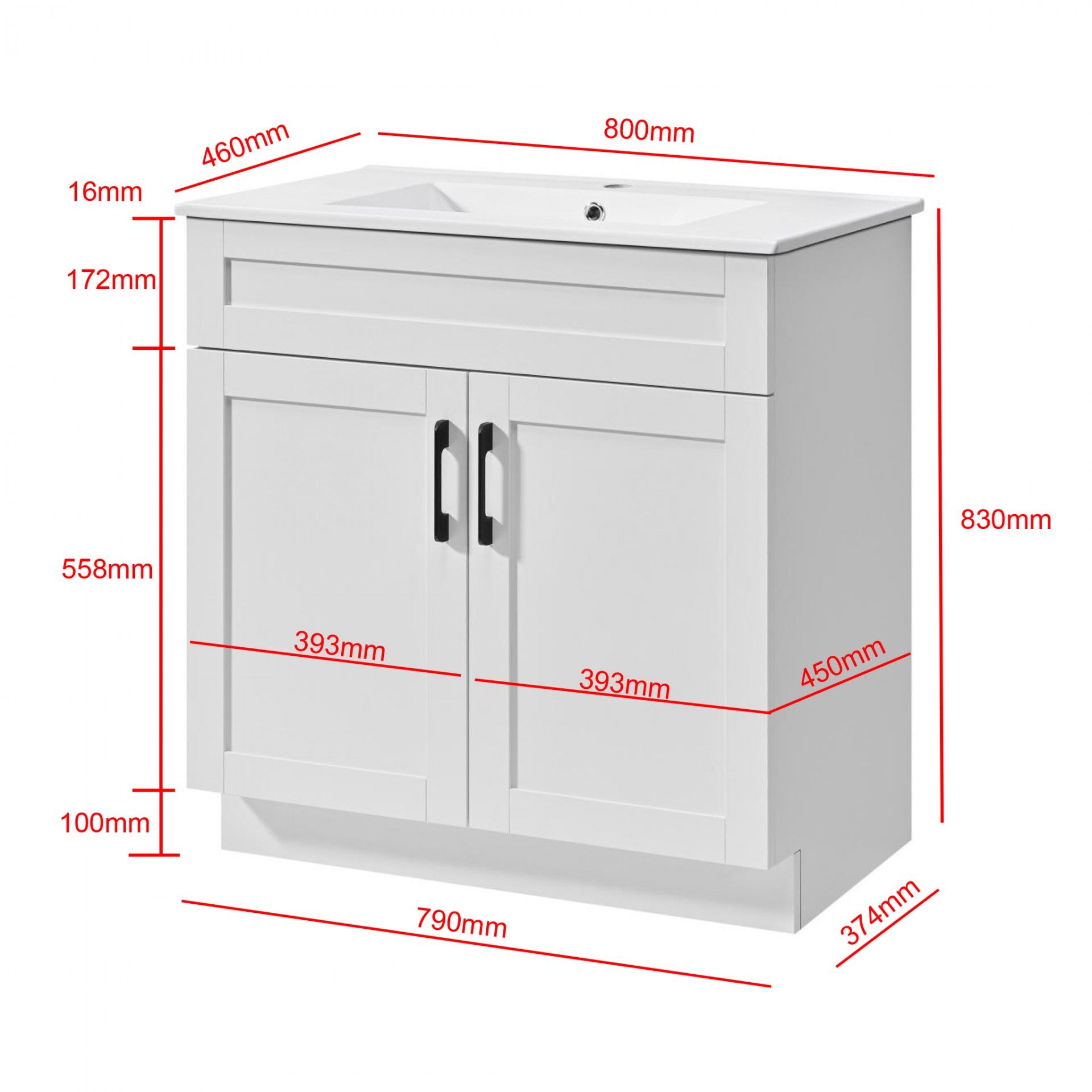 Lorena WC cabinet with washbasin