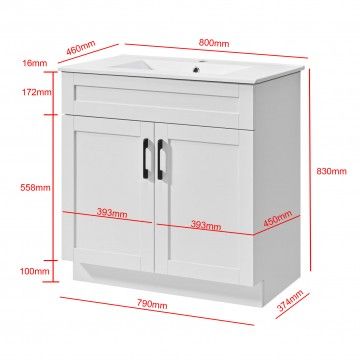 Lorena WC cabinet with washbasin Lorena WC cabinet with washbasin