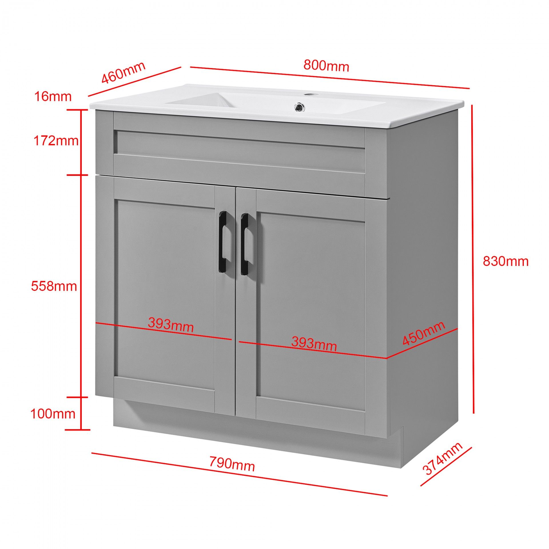Lorena WC cabinet with washbasin