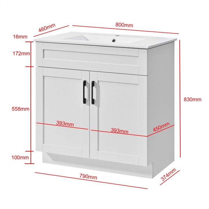 Lorena WC cabinet with washbasin Lorena WC cabinet with washbasin