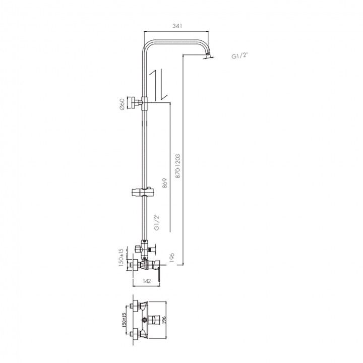 Ensemble de douche Iron Ensemble de douche Iron