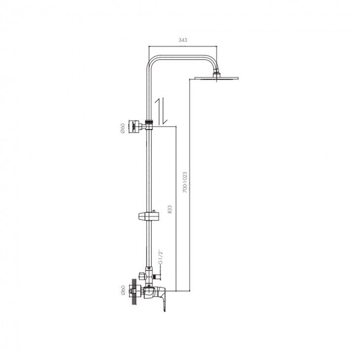 Ensemble de douche Mitos Ensemble de douche Mitos