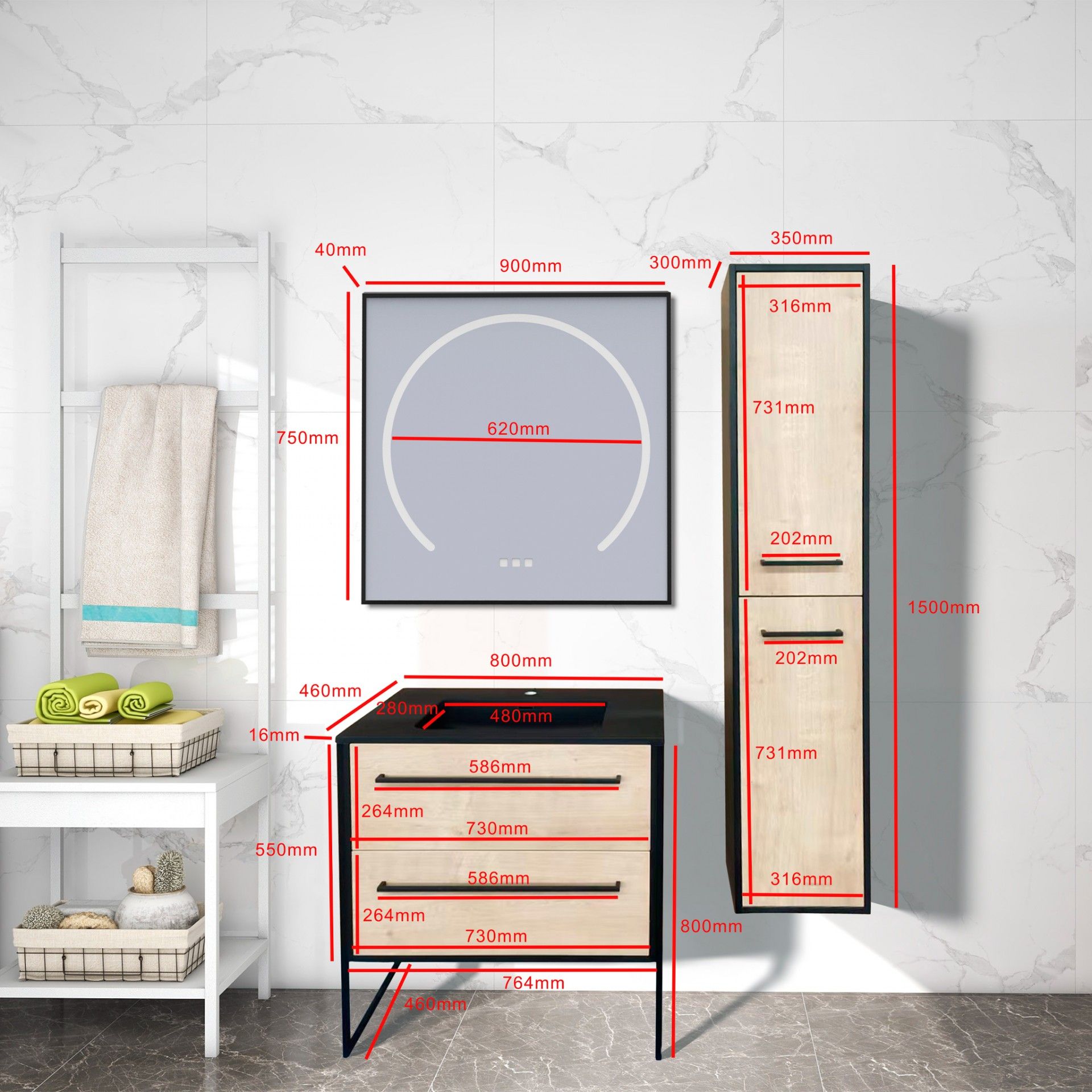 Meuble WC Prime avec lavabo