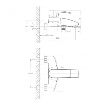 Mélangeur de bain urbain Mélangeur de bain urbain