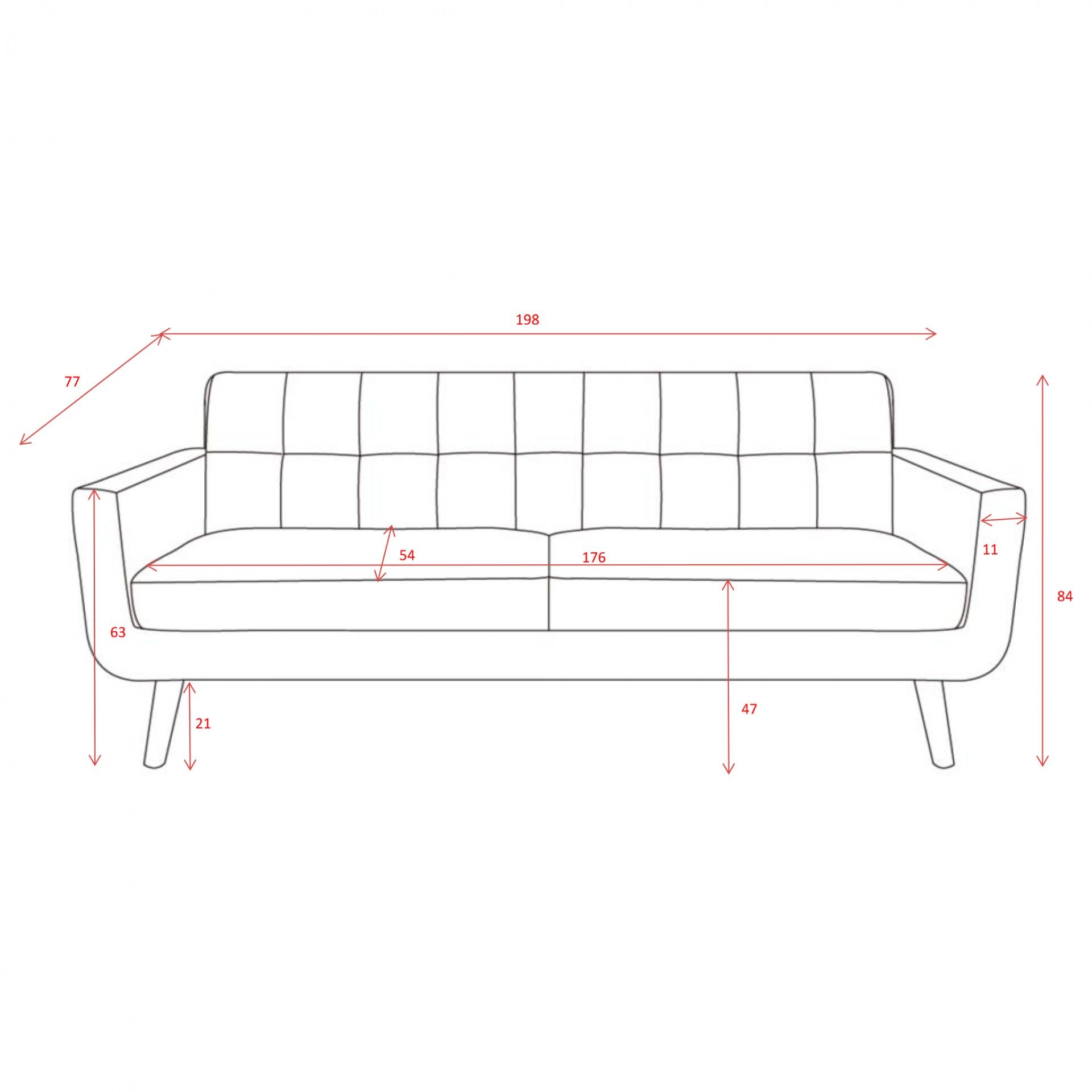 Sofá 3 Lugares Solvang