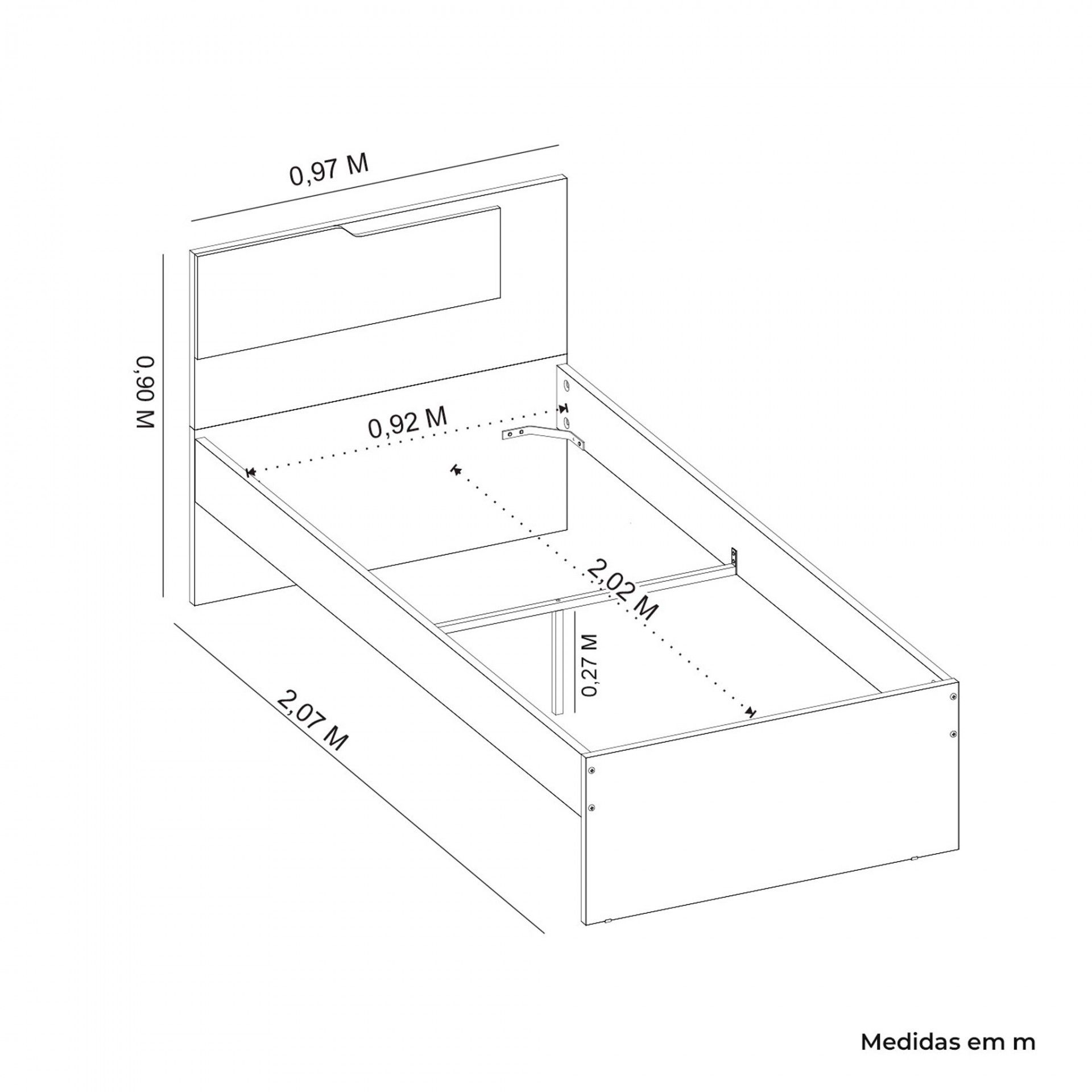 Cama de Solteiro Evo