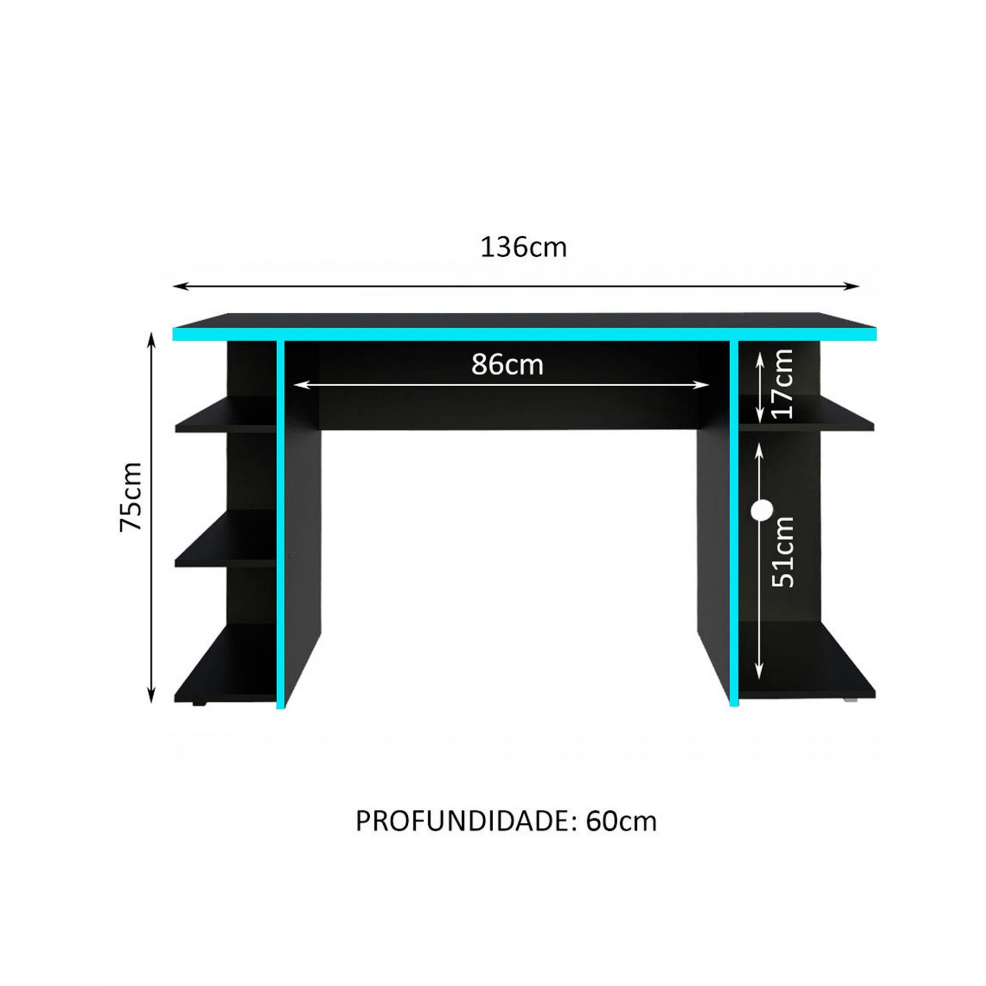 Secretária Gaming Ghost