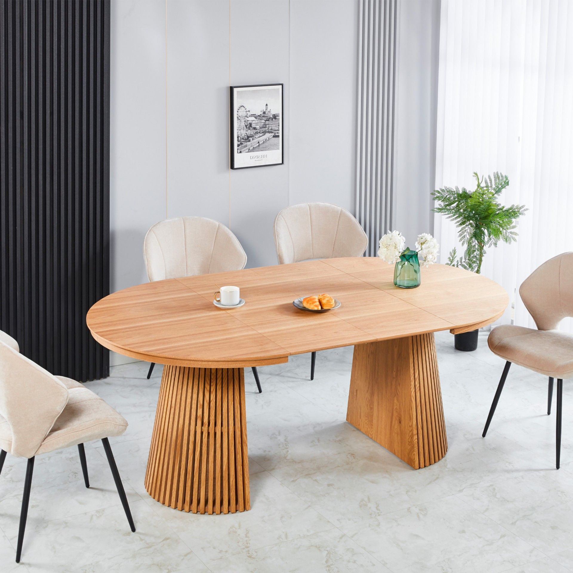 Mesa Oval Extensível Mura