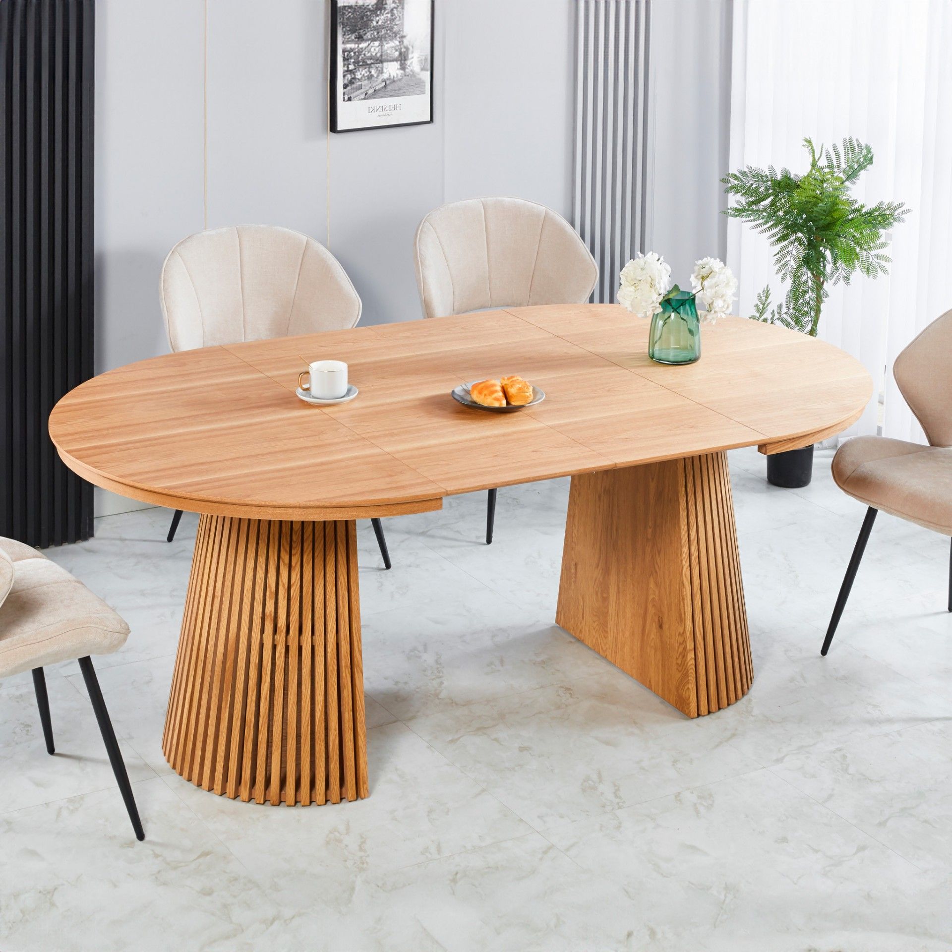 Mesa Oval Extensível Mura