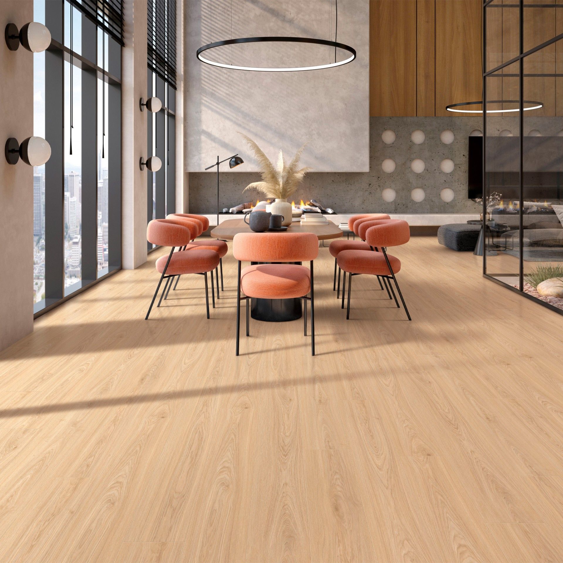 Pavimento Mineral à Prova de Água 1215x195x8mm