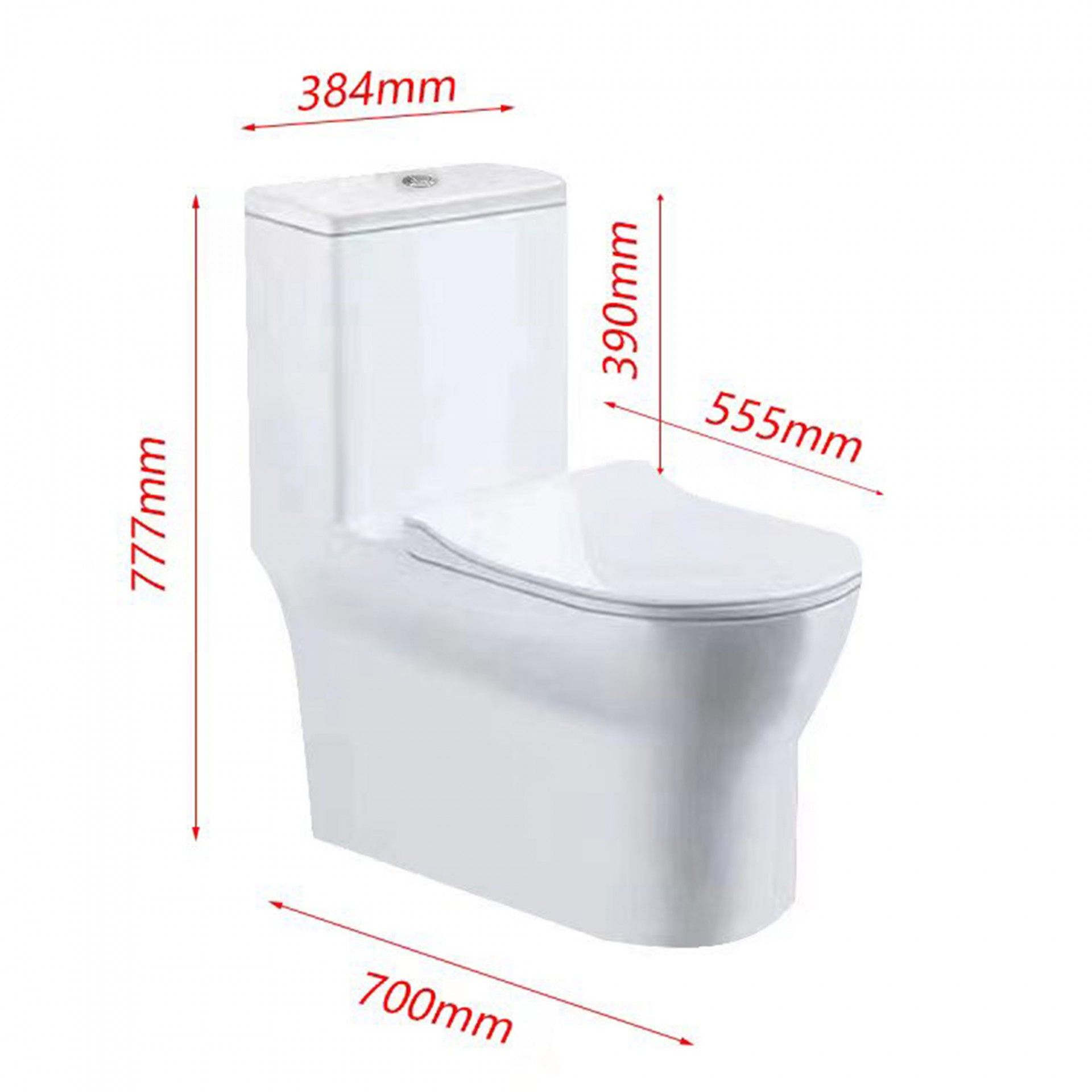 Sanita Monobloco Brescia com Tanque e Tampo Soft Close