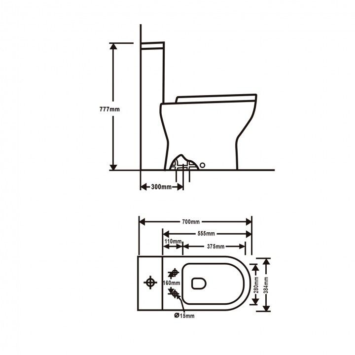 Sanita Monobloco Brescia com Tanque e Tampo Soft Close Sanita Monobloco Brescia com Tanque e Tampo Soft Close
