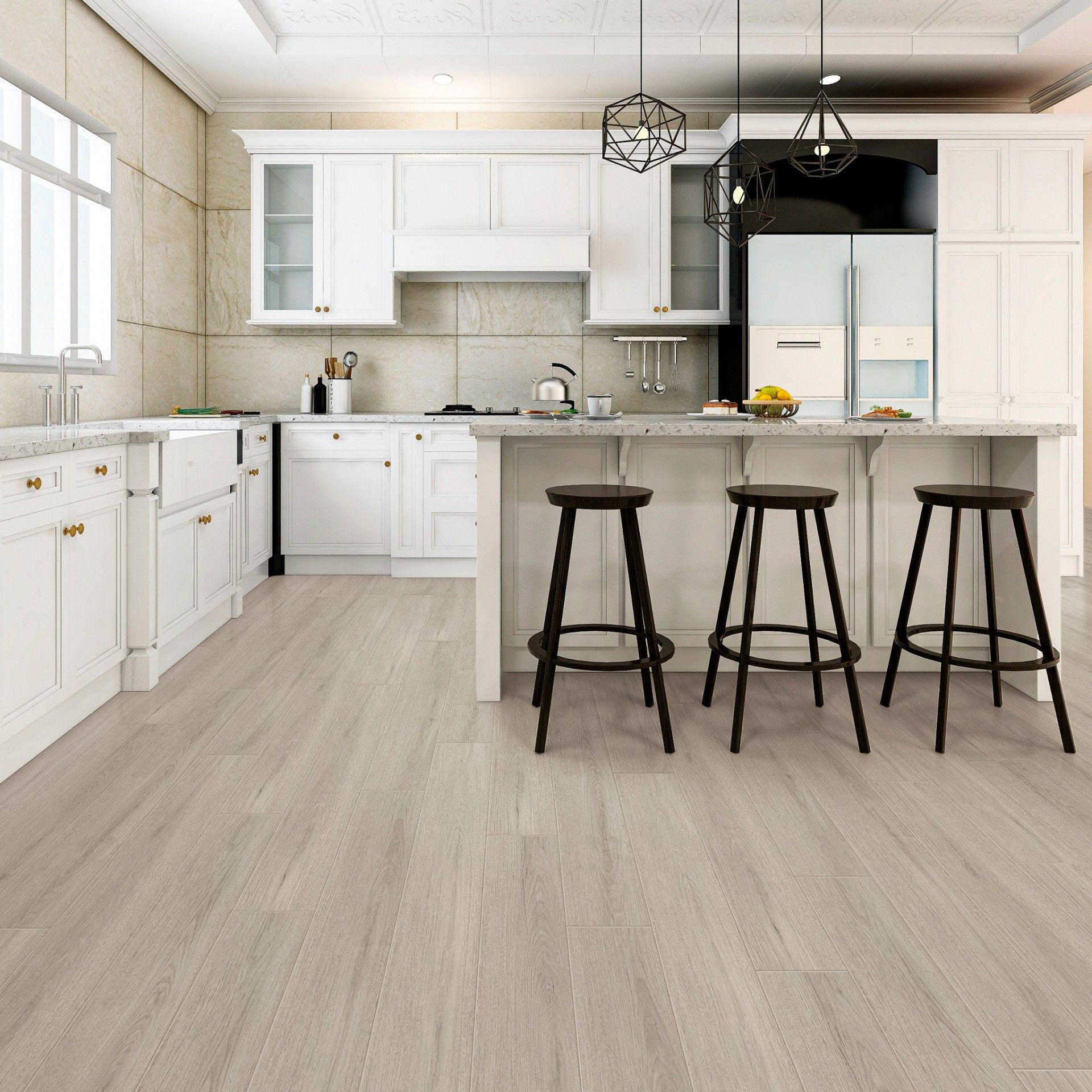 Pavimento Mineral à Prova de Água 1215x195x8mm