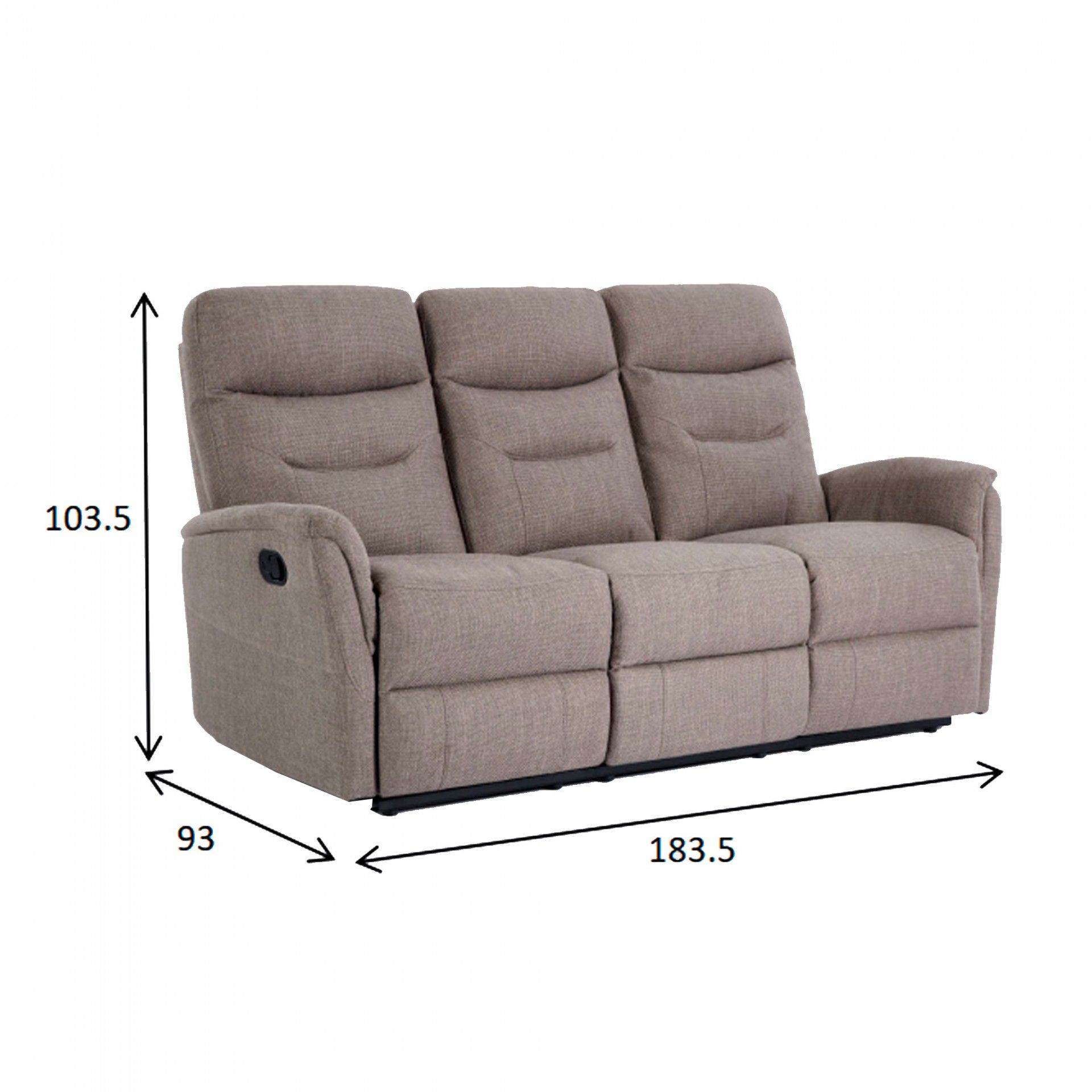 Sofá Relax Bufallo 3 Lugares