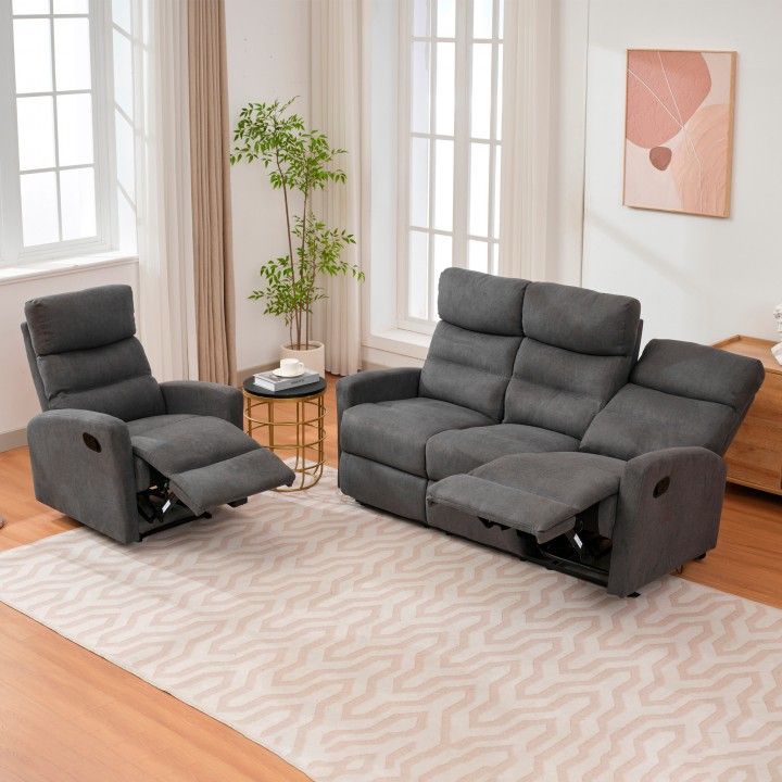 Sofá Relax Glendale 3 Lugares Sofá Relax Glendale 3 Lugares
