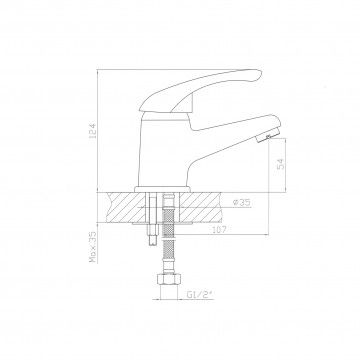 Mezclador de lavabo Palma Mezclador de lavabo Palma