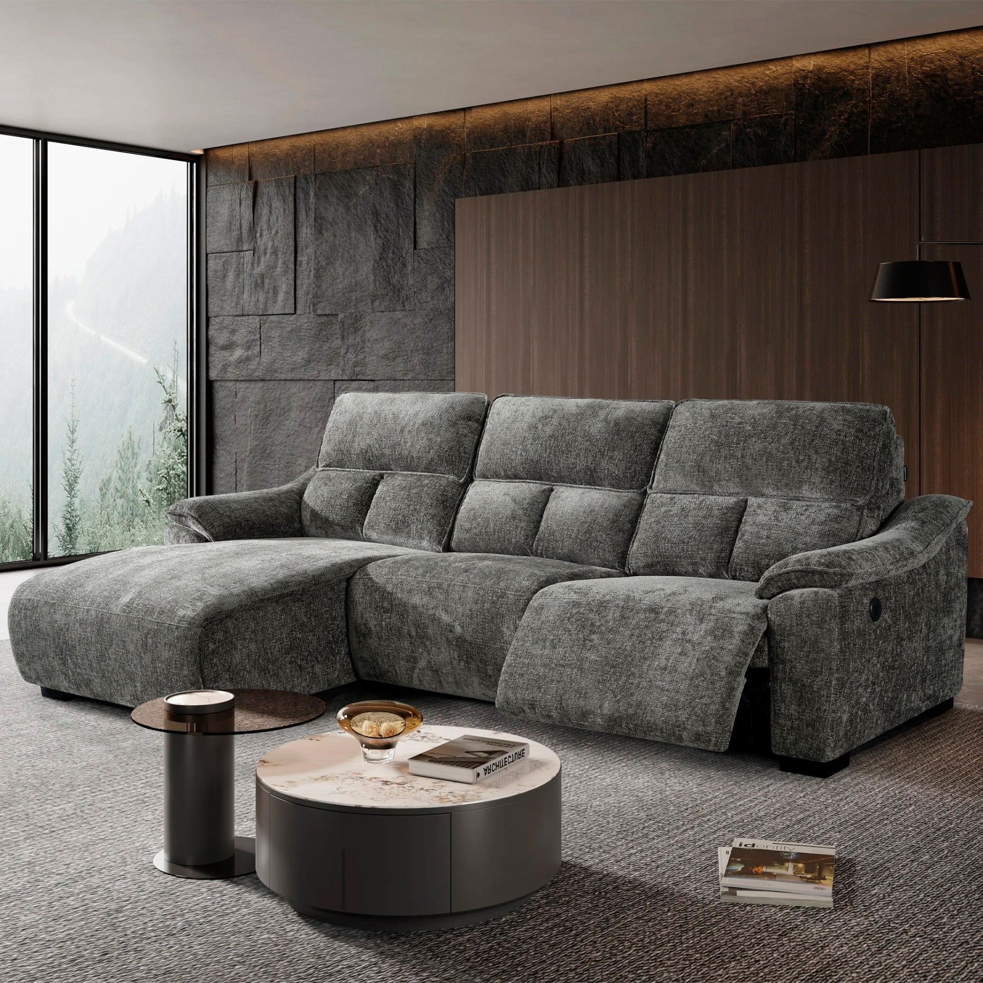 Chaise Longue Minnesota com Relax Esquerda