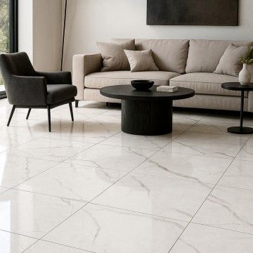 Porcelnico Retificado White Carrara Natural 60x60