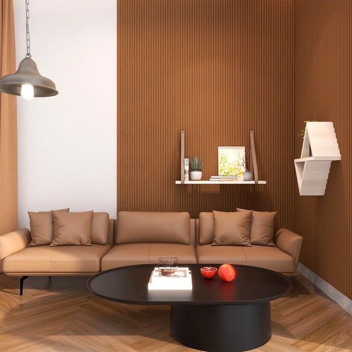 Painel de Parede 3D PS 2600x122x12mm JC971 2un Painel de Parede 3D PS 2600x122x12mm JC971 2un